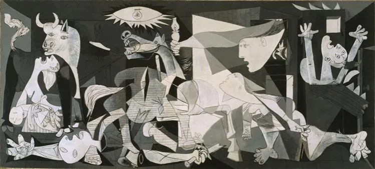 Pablo Picasso Guernica Gem&auml;lde in hoher Aufl&ouml;sung