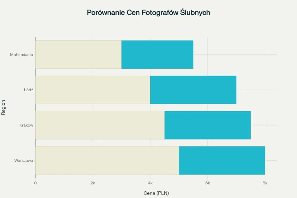 fotograf ślubny cennik porównanie regiony