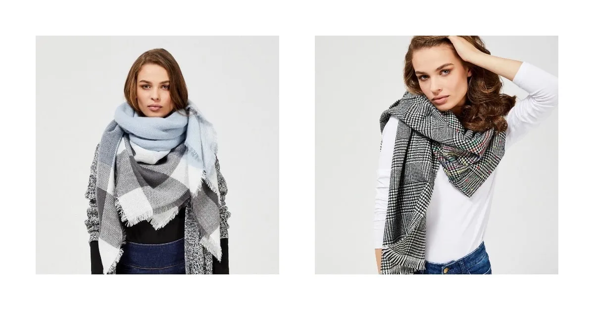 jak modnie nosić duży gruby szal zimowy