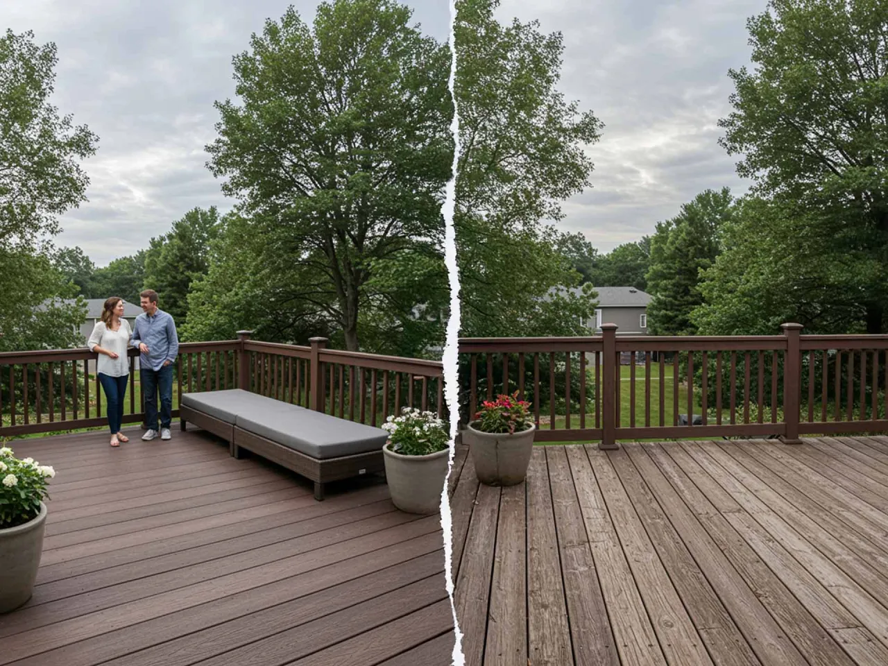 Taras drewniany z drewna egzotycznego