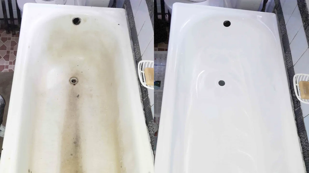 Przed i po renowacji wanny. Zobacz, ile kosztuje renowacja wanny i jak odmienić łazienkę.