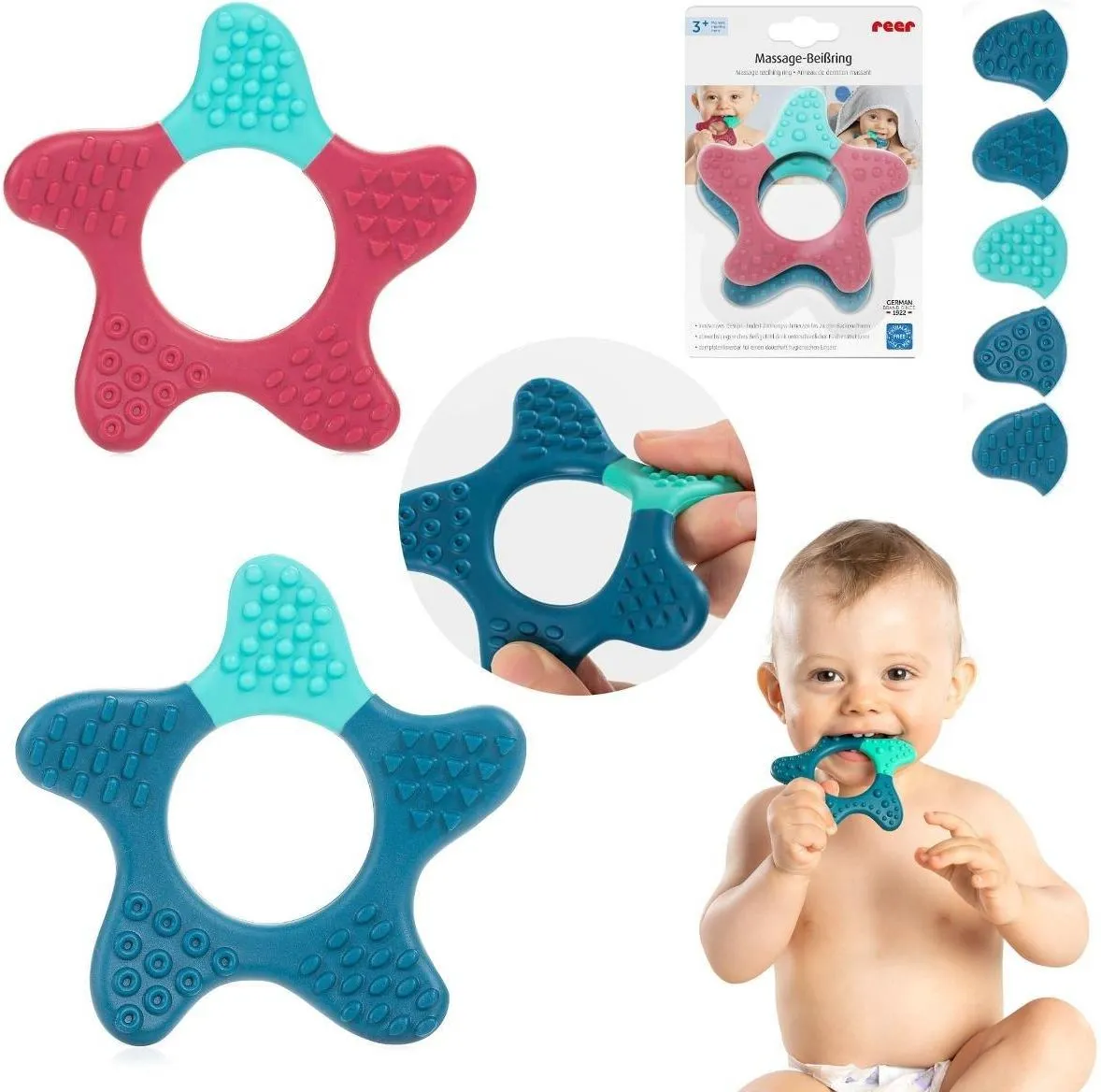 ząbkujące niemowlę gryzak