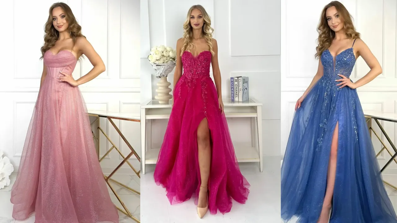 Stylizacja sukni balowej jak dzwon dodatki