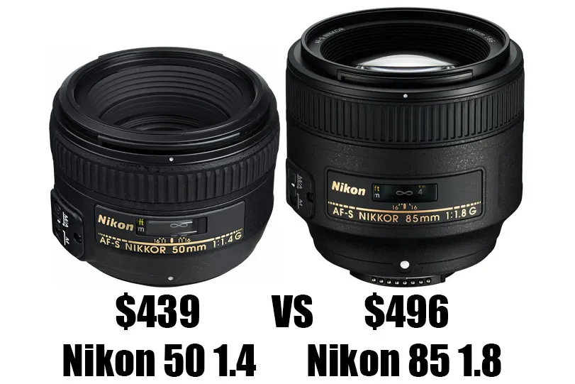 porównanie obiektywów Nikon 50mm f/1.8G i 85mm f/1.8G