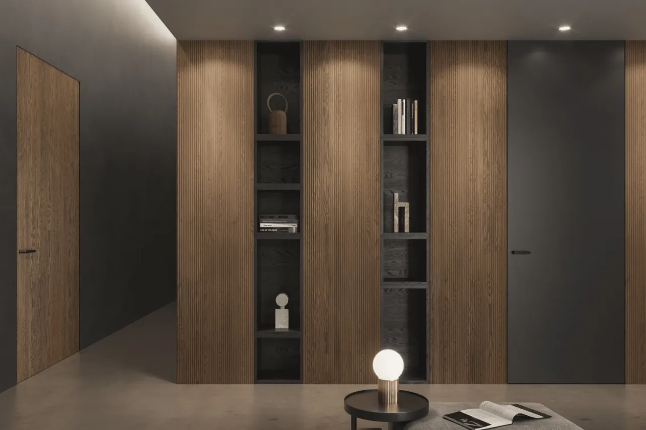 Ukryte drzwi minimalistyczne wnętrze
