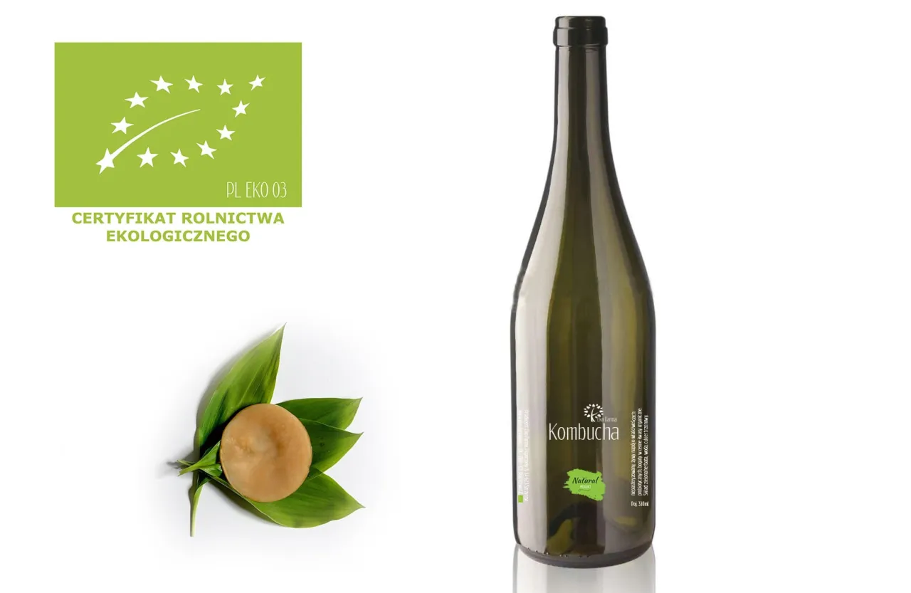 kombucha z cukrem etykieta