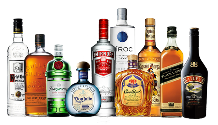 r&oacute;żne rodzaje alkoholi na imprezę