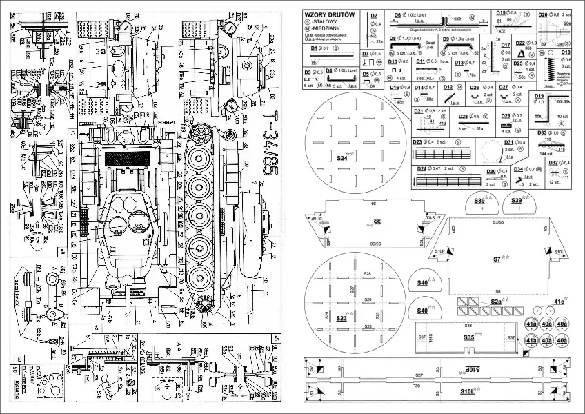 czołg z kartonu schemat budowy korpusu