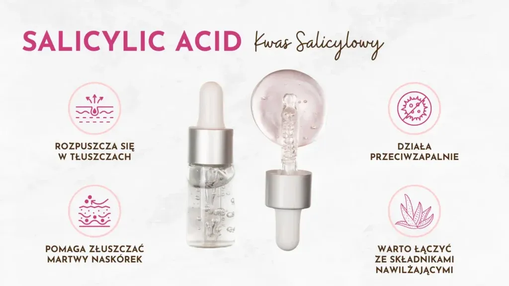 składniki aktywne na pryszcze kwas salicylowy nadtlenek benzoilu