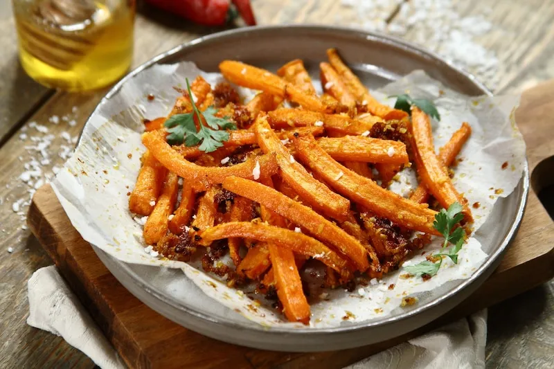 frytki z marchewki na blasze