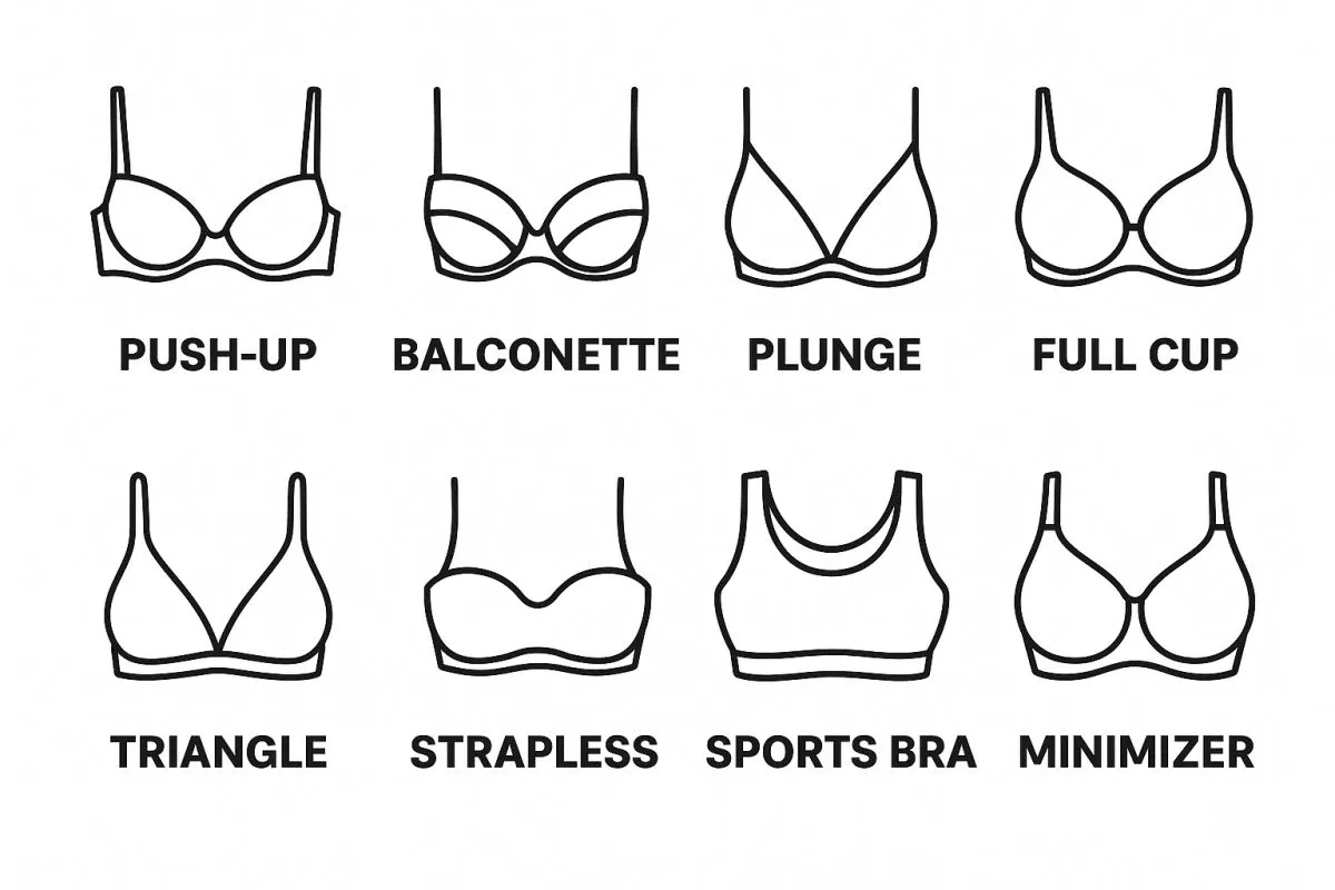 r&oacute;żne typy biustonoszy do spania