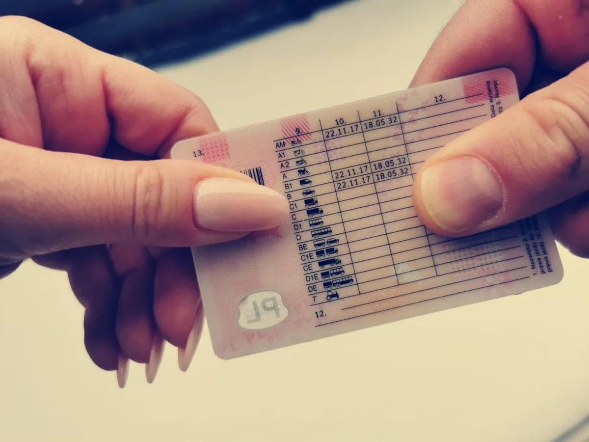 Osoba przeglądająca prawo jazdy