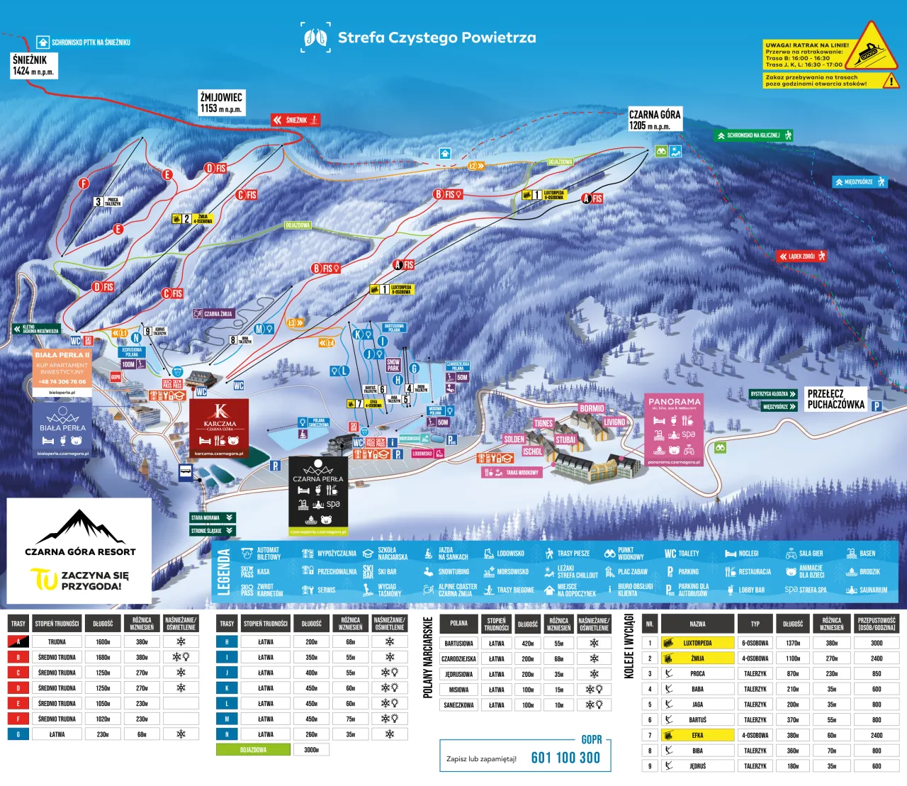 Czarna Góra resort lato zima