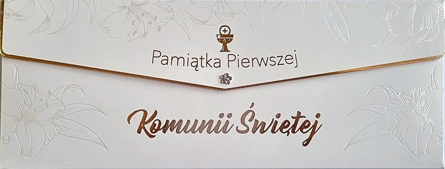 Prezenty na komunię, koperta komunijna