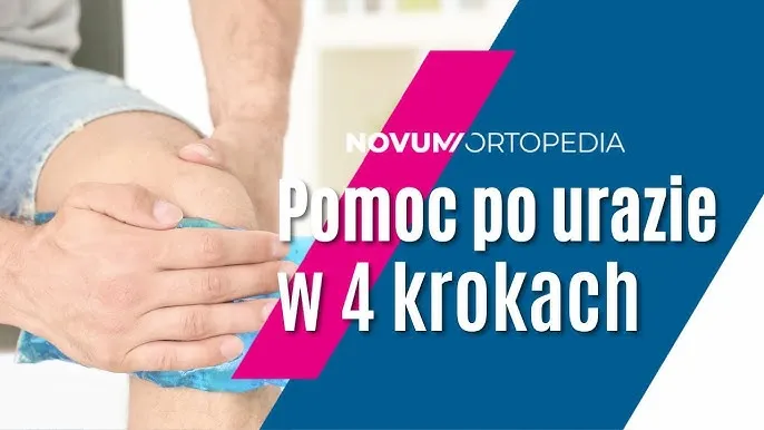 pierwsza pomoc skręcone kolano, metoda RICE, okład z lodu kolano