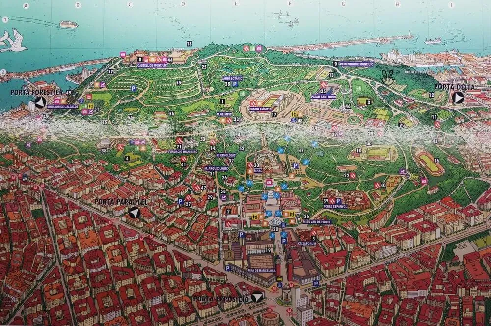 Barcelona widok z góry lub panorama miasta