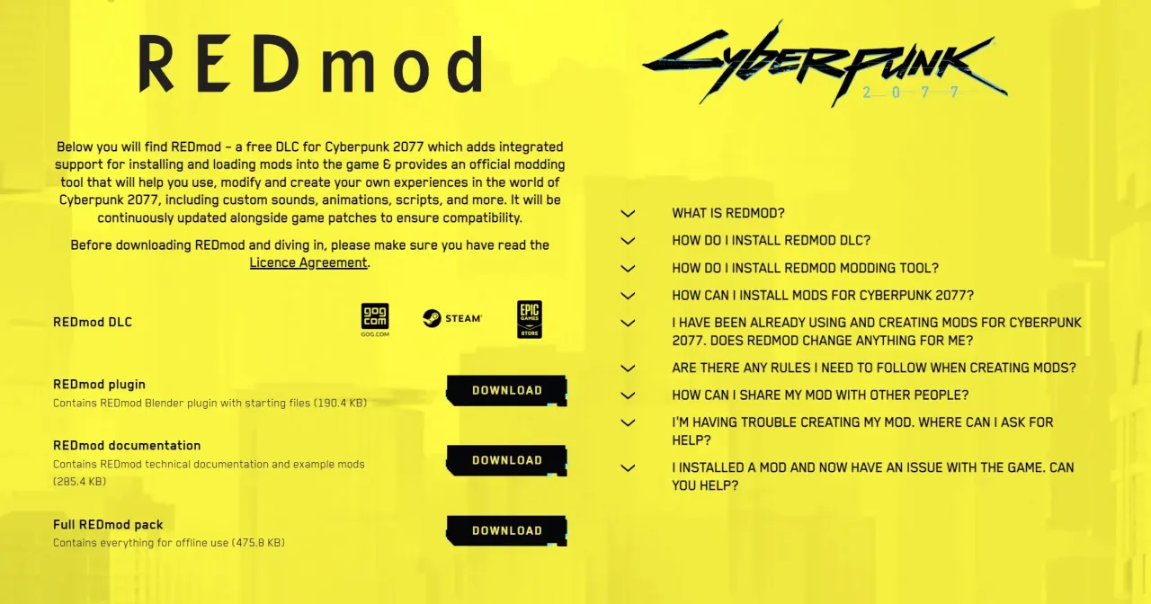 Cyberpunk 2077 niezbędne narzędzia do modowania, CET REDmod