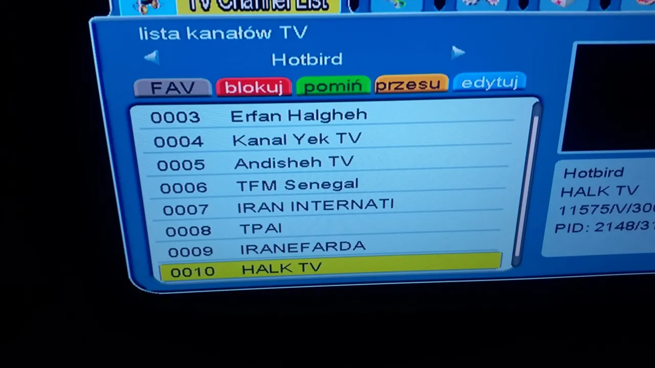 Ustawianie anteny satelitarnej na Hot Bird