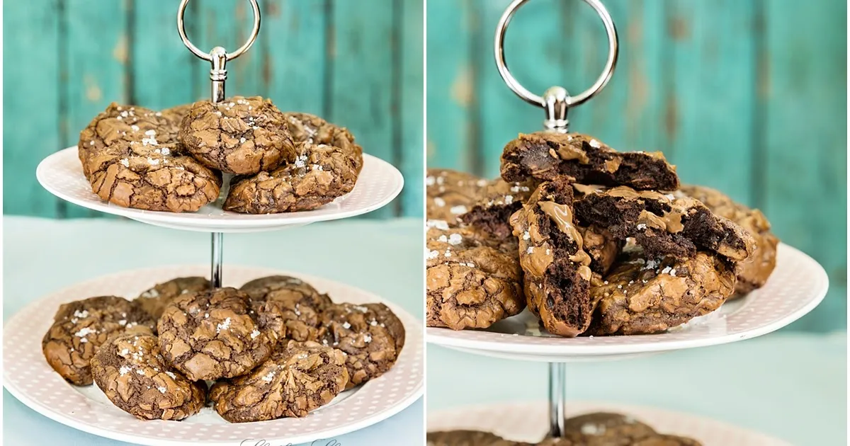 ciastka czekoladowe z solą morską i orzechami