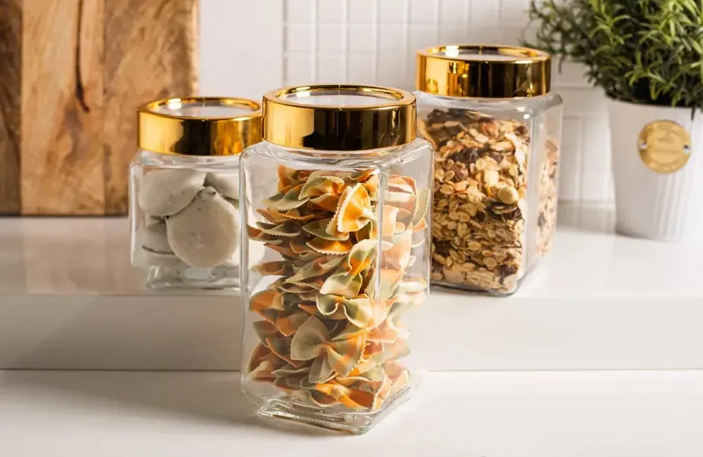 przechowywanie produkt&oacute;w sypkich pojemniki szklane