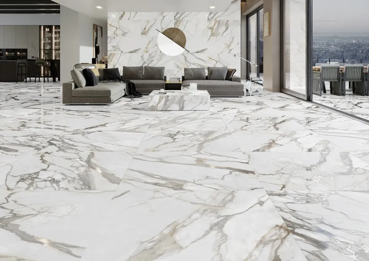 Gres porcelanowy salon