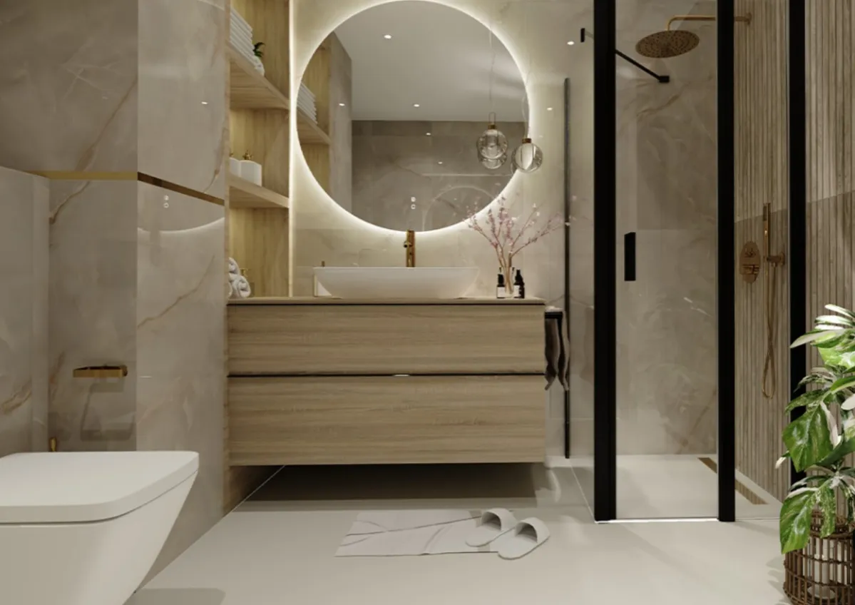 Rodzaje oświetlenia łazienkowego nad lustro