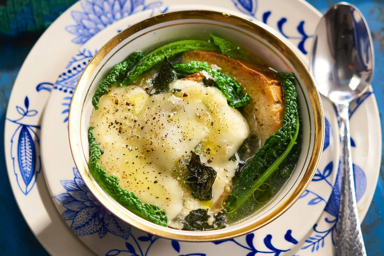 minestra di cavolonero varianti impiattamento