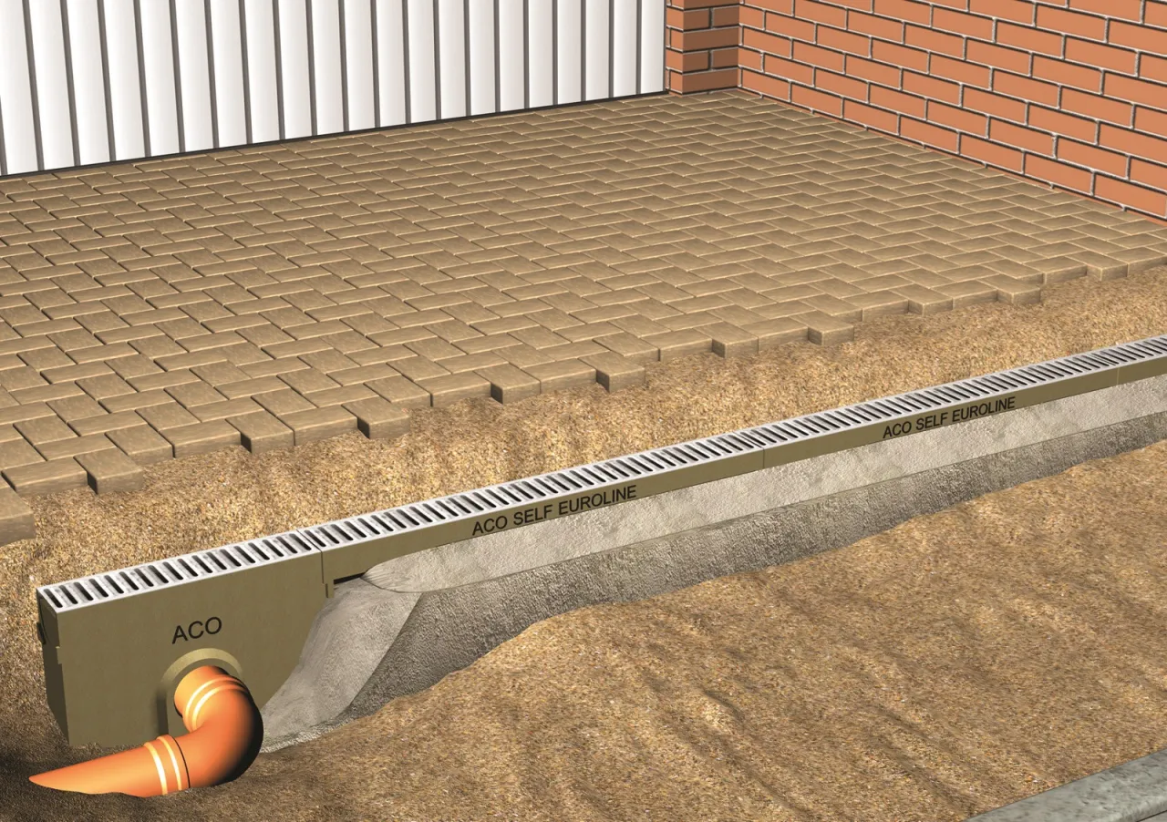 projekt podjazdu do garażu z odwodnieniem