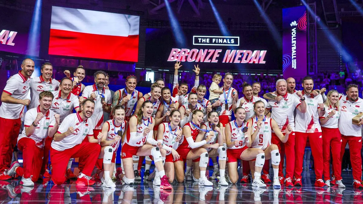 Polska reprezentacja siatkarek Liga Narodów 2025 podium