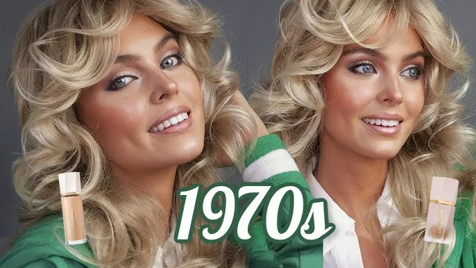 Fryzury makijaż lata 70. Farrah Fawcett afro disco