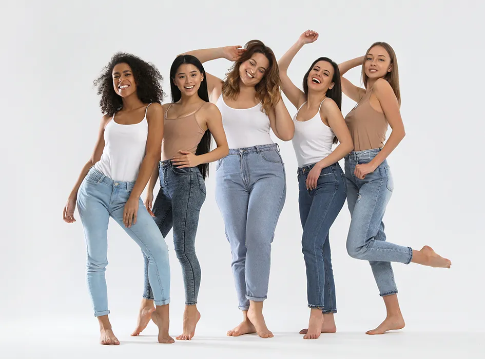 dopasowane spodnie sylwetka