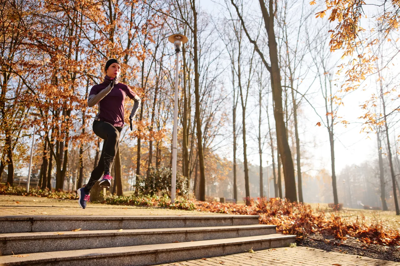 plany treningowe bieganie po schodach infografika