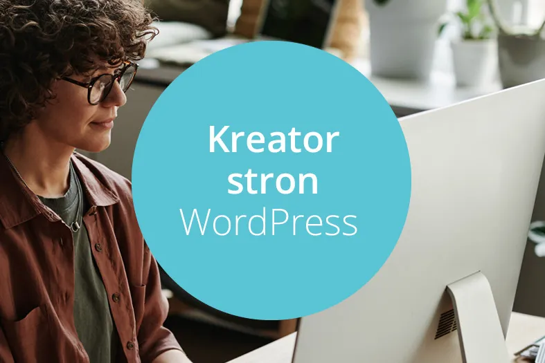 osoba tworząca stronę internetową kreator lub wordpress