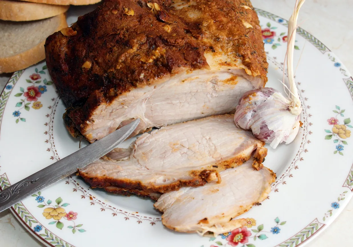 soczysty schab pieczony w rękawie