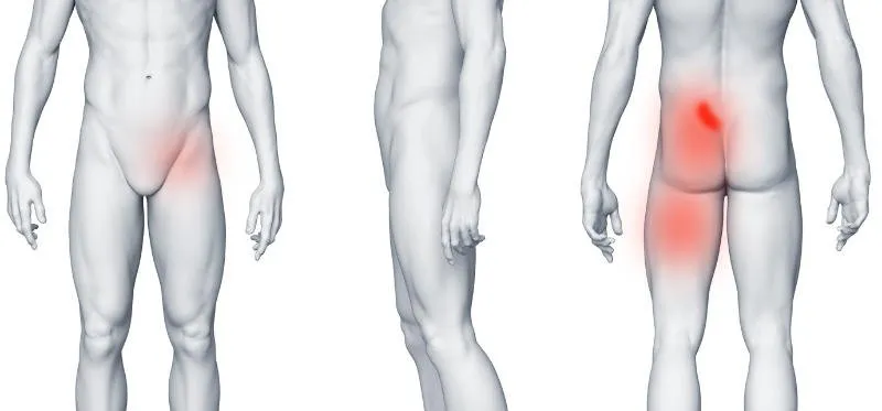 osoba z bólem pleców lub podbrzusza