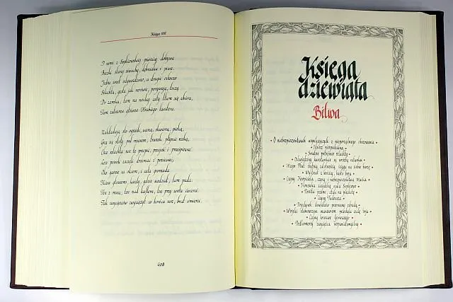stara polska książka z ozdobną kaligrafią