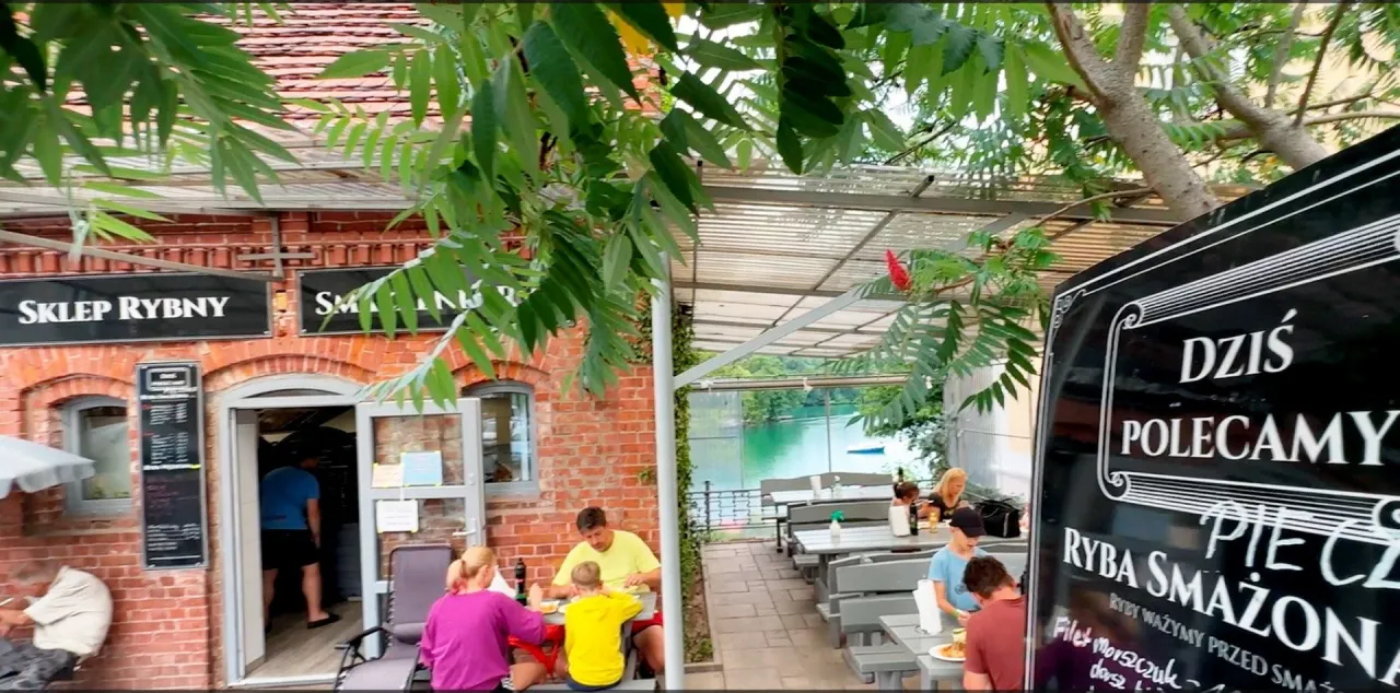 Łagów restauracje nad jeziorem, świeża ryba