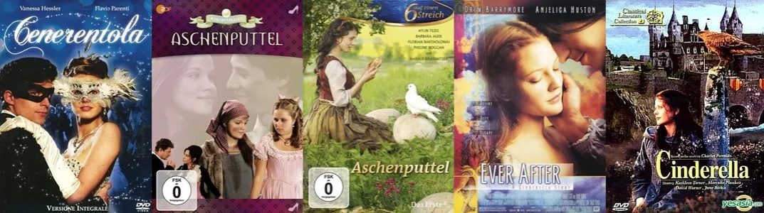 R&oacute;żne wersje Kopciuszka na przestrzeni wiek&oacute;w