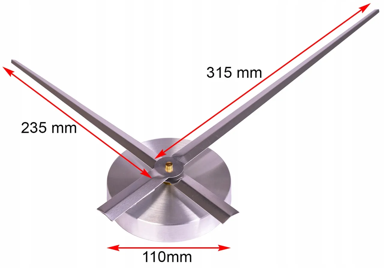 jak zmierzyć długość osi mechanizmu zegarowego