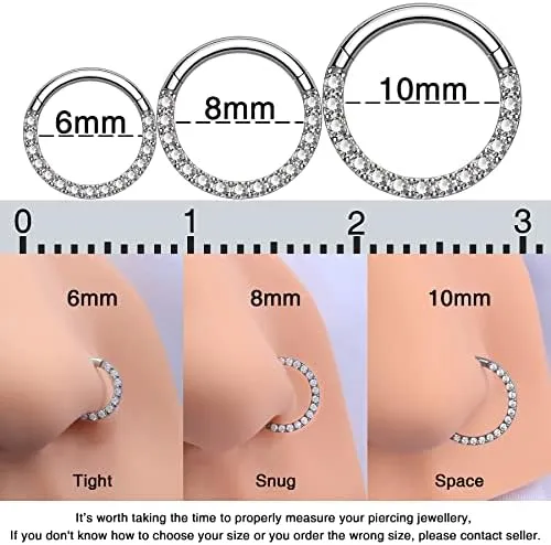 rodzaje kolczyk&oacute;w do nosa materiały rozmiary
