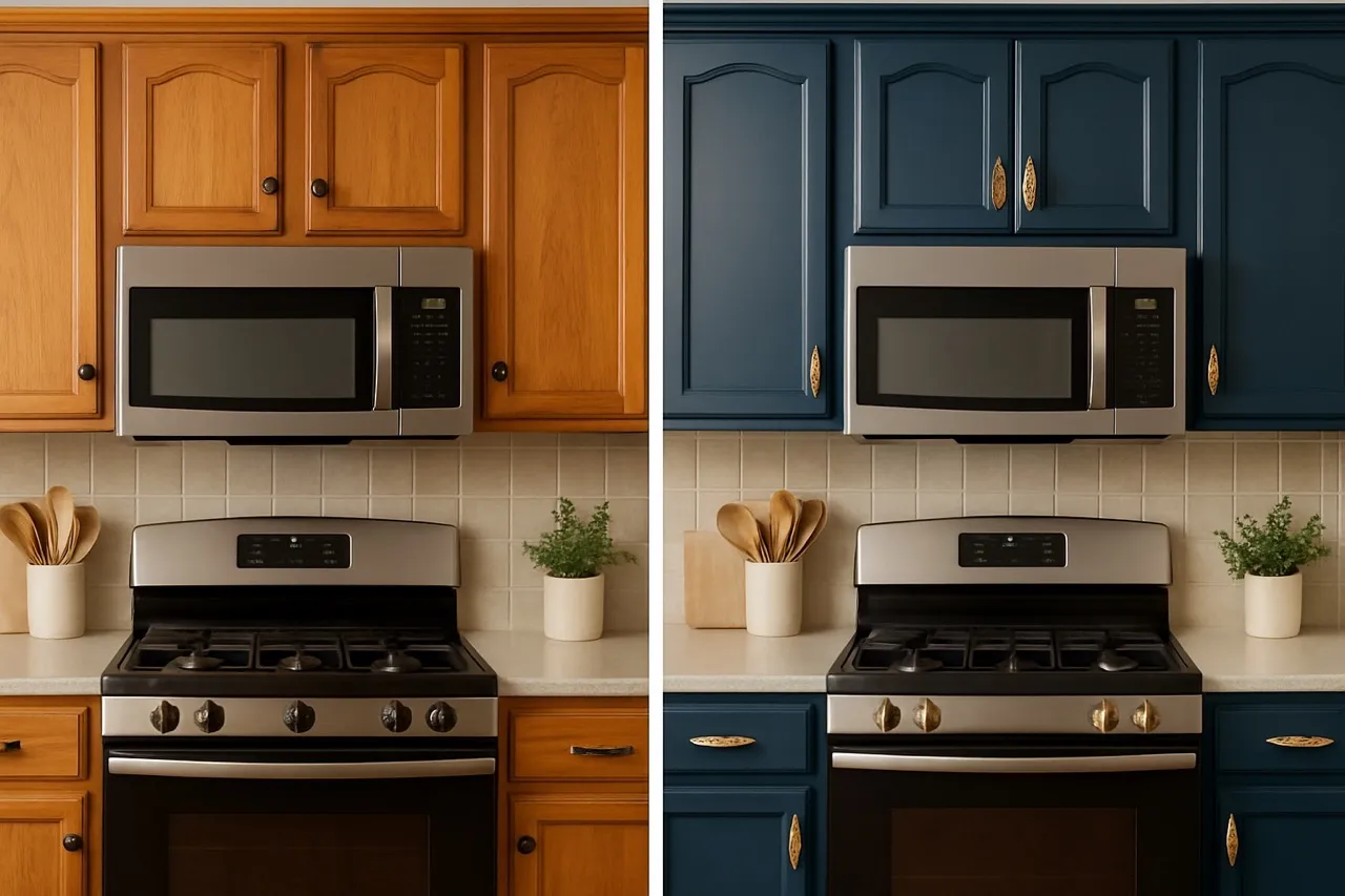 porównanie kosztów malowania oklejania i wymiany frontów kuchennych