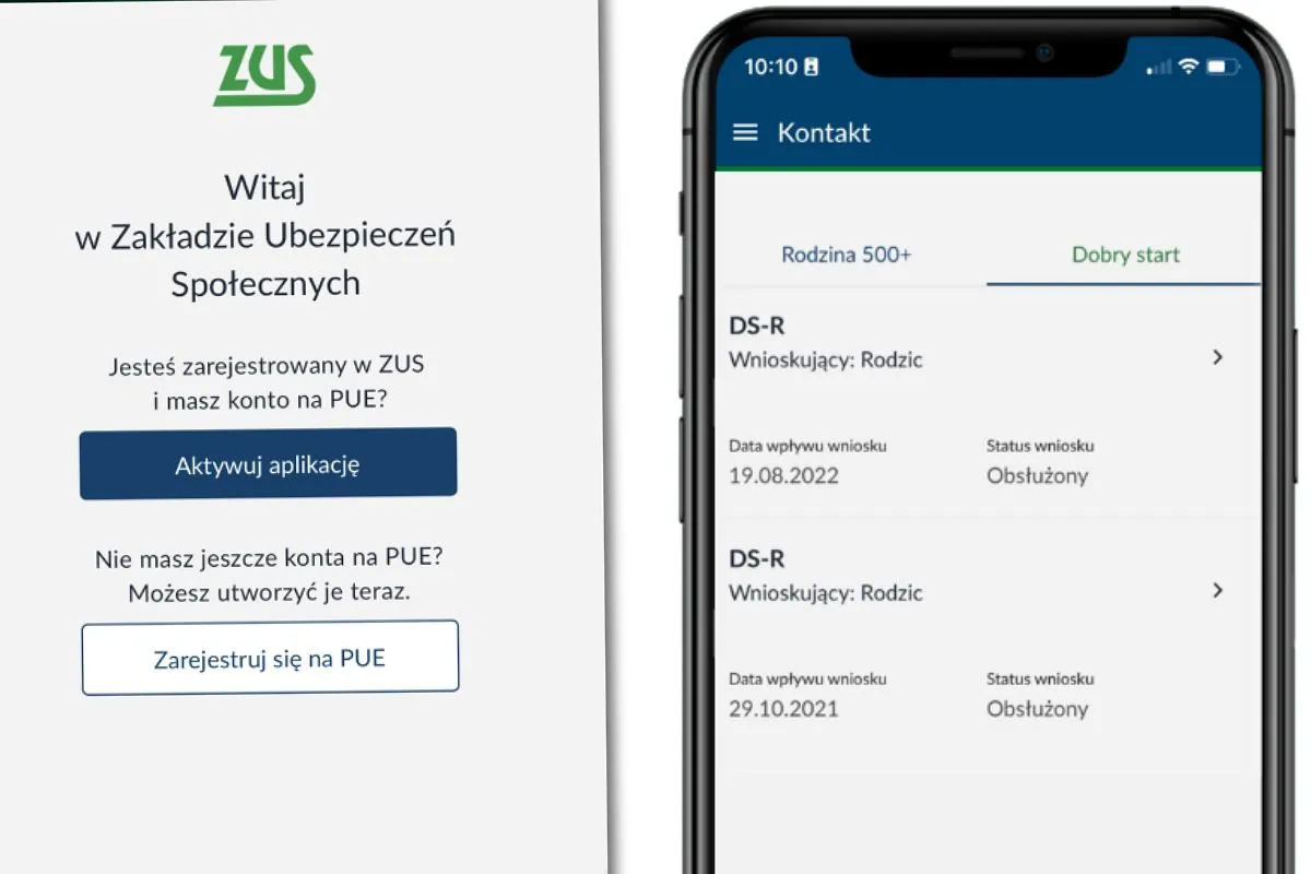 składanie wniosku online mZUS PUE ZUS