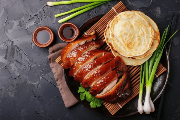 kaczka po pekińsku z naleśnikami