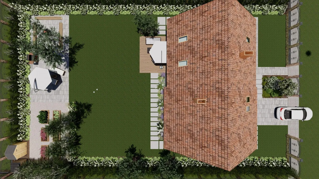 zagospodarowanie działki 8 ar&oacute;w plan