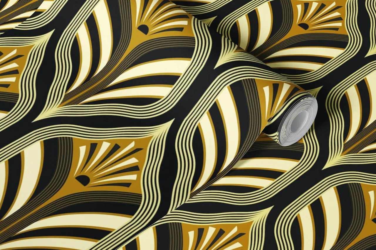 Paleta barw lat 20. Art déco złoto czerń biel