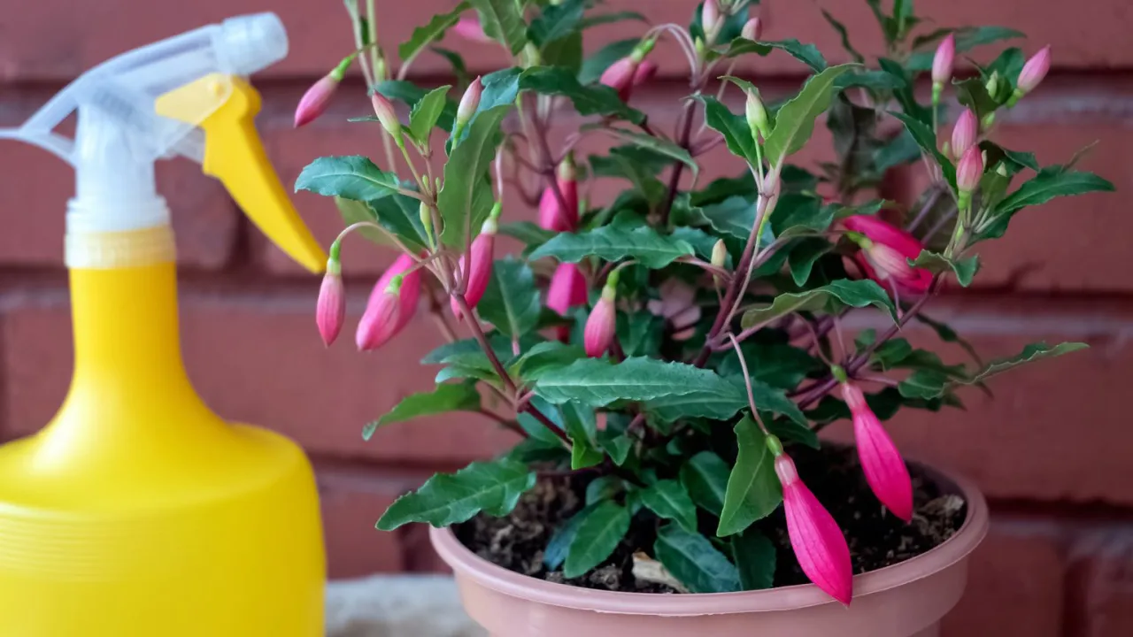 Osoba przycinająca fuksję