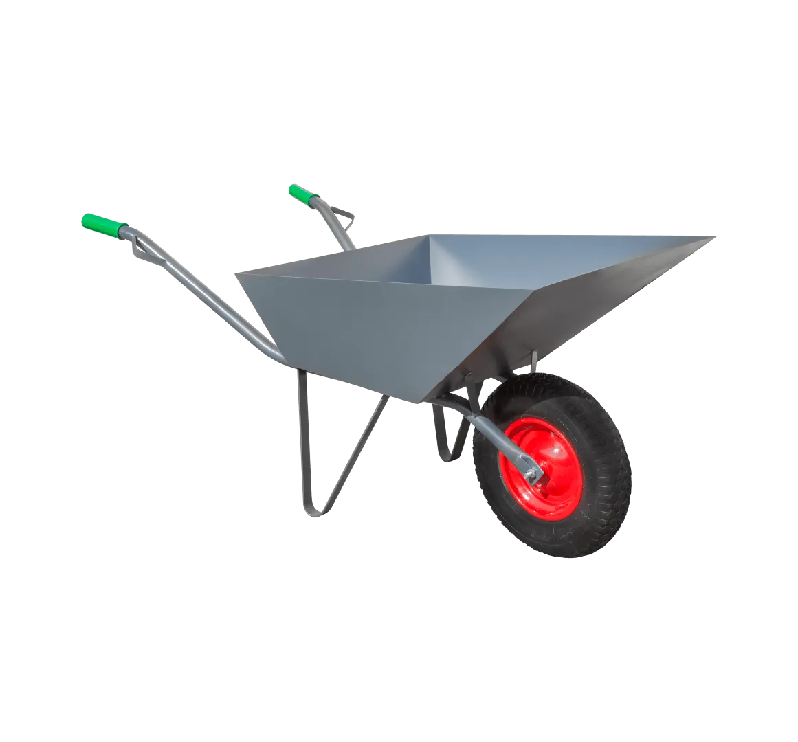 różne rodzaje taczek do ogrodu i na budowę