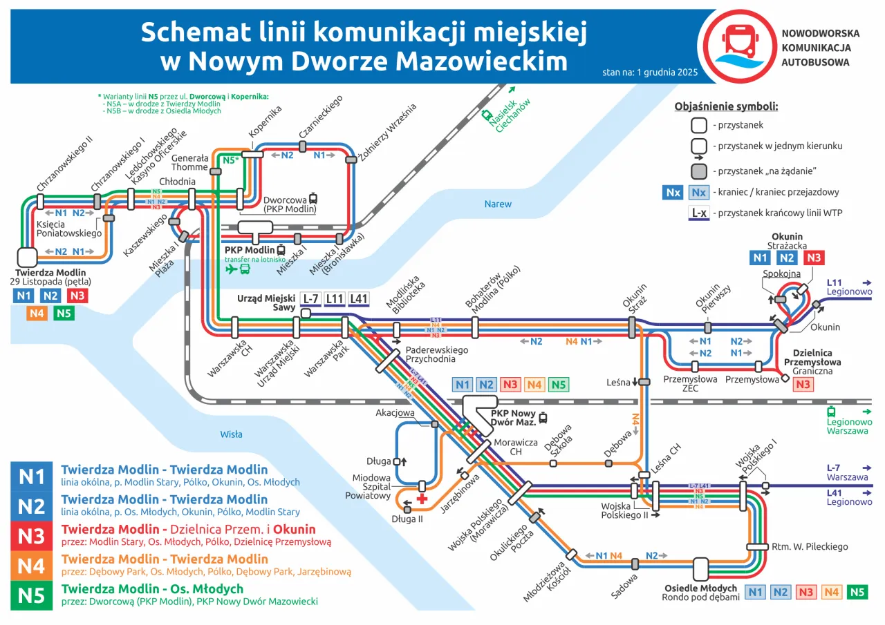 mapa trasy autobus zenek nasielsk warszawa