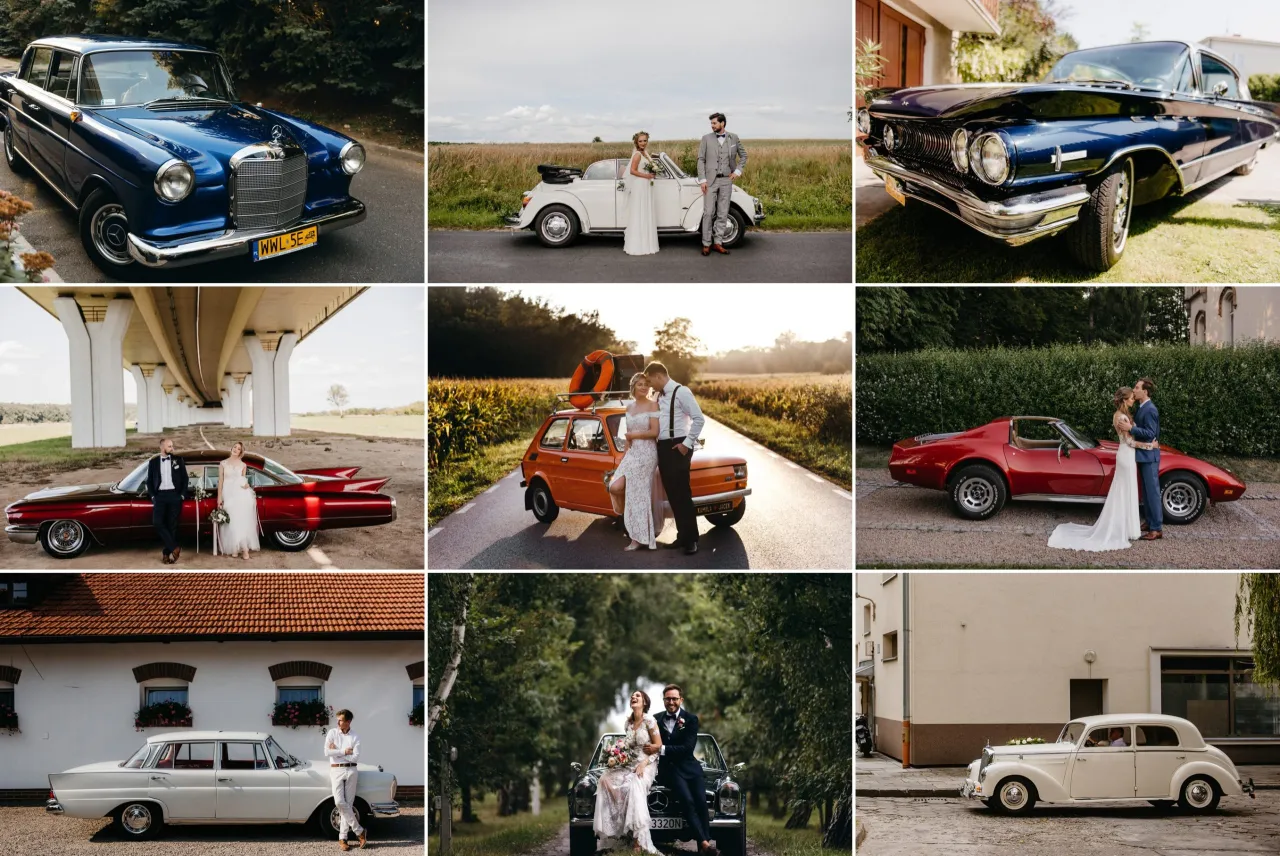 r&oacute;żne typy aut do ślubu por&oacute;wnanie