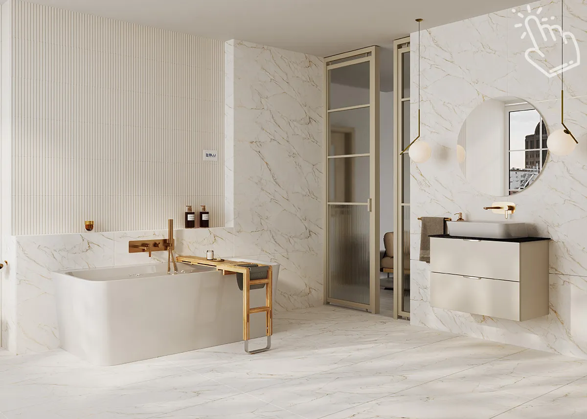 nowoczesna łazienka bez fug